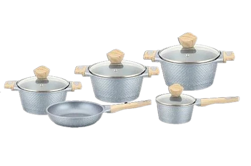 Набор посуды с антипригарным мраморным покрытием Benson BN-100339 (9 предметов)