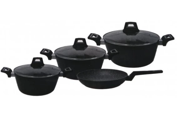 Набор кастрюль с антипригарным мраморным покрытием Benson BN-100344 (7 предметов) Набор кастрюль с антипригарным мраморным покрытием Benson BN-100344 (7 предметов)