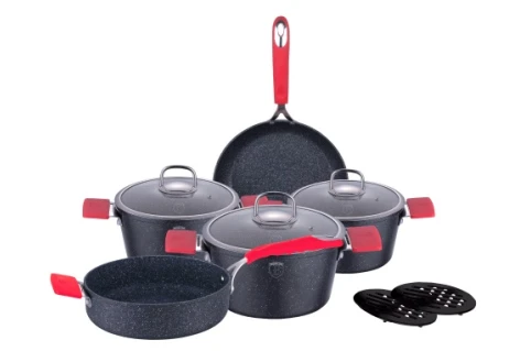 Набор посуды BerlingerHaus Black Stone Touch Line BH-1166 (10 предметов)
