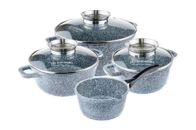 Набор посуды Edenberg с мраморным покрытием EB-8010 (7 предметов) Набор посуды Edenberg с мраморным покрытием EB-8010 (7 предметов)