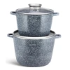 Набор глубоких кастрюль с гранитным покрытием Edenberg EB-8045 (4 предмета)