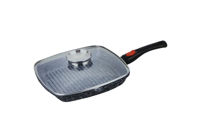 Сковорода гриль квадратна зі знімною ручкою та кришкой Benson BN-100310 (28х28 см) Сковорода гриль квадратна зі знімною ручкою та кришкой Benson BN-100310 (28х28 см)
