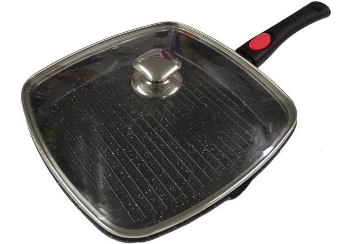 Сковорода гриль квадратна зі знімною ручкою та кришкой Benson BN-100314 (28х28 см) Сковорода гриль квадратна зі знімною ручкою та кришкой Benson BN-100314 (28х28 см)