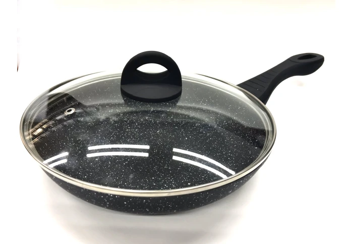 Сковорода с мраморным покрытием и крышкой Benson BN-100569 (26 см) Сковорода с мраморным покрытием и крышкой Benson BN-100569 (26 см)