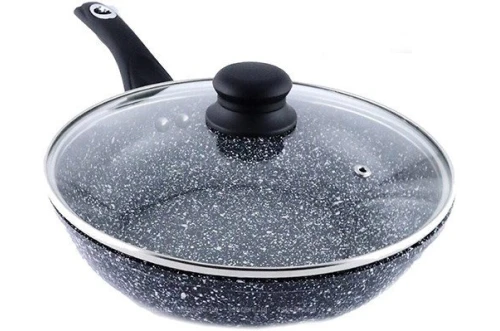 Сковорода с гранитным покрытием и крышкой Benson BN-100517 (28 см)