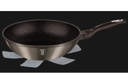 Сковорода Вок з мармуровим покриттям Carbon Metallic Line BerlingerHaus BH-1245 (28 см)