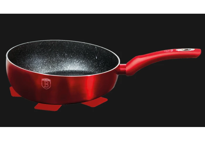 Сотейник з мармуровим покриттям Burgundy Metallic Line BerlingerHaus BH-1302 (26 см)