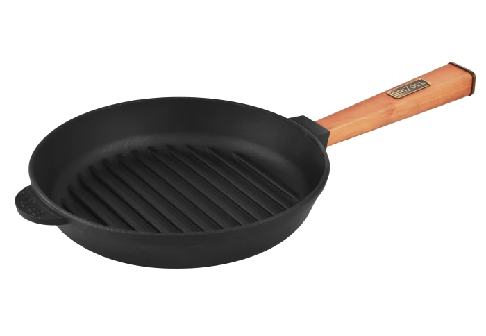 Сковорода гриль чугунная литая Brizoll O2440Г-P (24 см) Сковорода гриль чугунная литая Brizoll O2440Г-P (24 см)