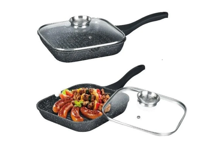 Сковорода гриль з кришкою Edenberg EB 3309 (24х24см) Сковорода гриль з кришкою Edenberg EB 3309 (24х24см)