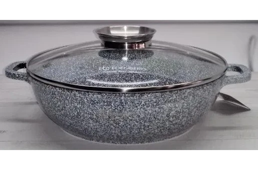 Сотейник с крышкой с мраморным покрытием Edenberg EB-8041 (28 см) Сотейник с крышкой с мраморным покрытием Edenberg EB-8041 (28 см)