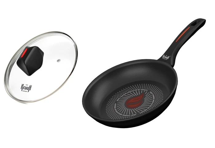 Сковорода з антипригарним покриттям з кришкою Krauff Smart Fry 88-222-128 (20 см)