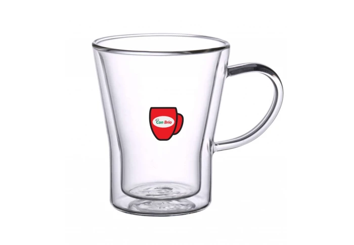 Кружка стеклянная двойное стекло Con Brio CB-8528 (280 мл)