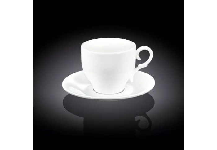 Фарфоровая чашка для капучино с блюдцем Wilmax WL-993104 (170 мл)