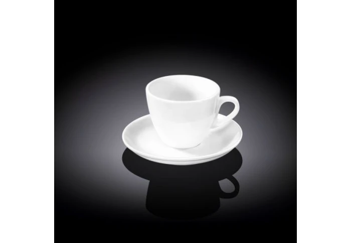 Фарфоровая чашка кофейная с блюдцем Wilmax WL-993174 (110 мл)