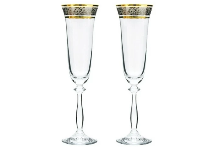 Набор бокалов для шампанского Bohemia Angela GOLD 40600/43249/190/2 (190 мл 2 шт) Набор бокалов для шампанского Bohemia Angela GOLD 40600/43249/190/2 (190 мл 2 шт)