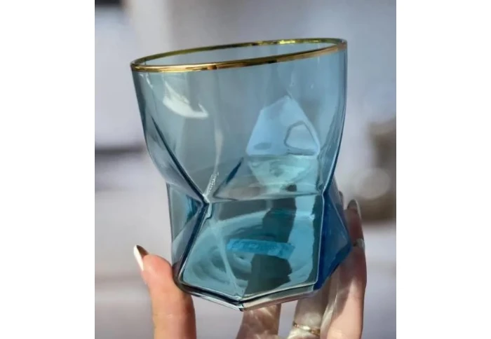 Склянка для віскі Olens Блакитна Геометрія OLGS1008-1 (360 мл) Склянка для віскі Olens Блакитна Геометрія OLGS1008-1 (360 мл)