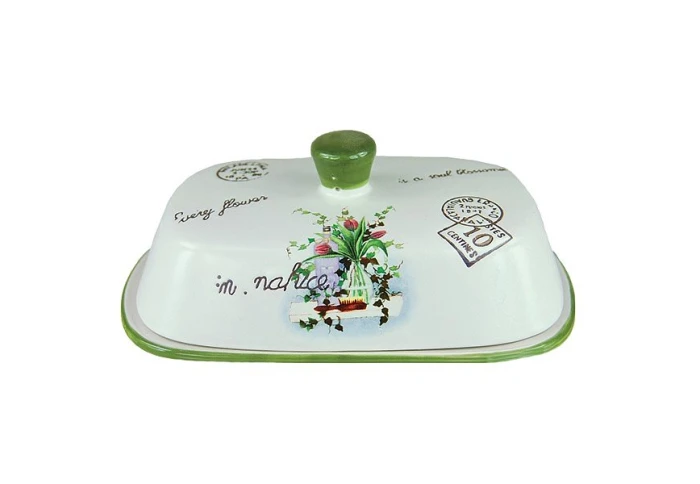 Керамическая масленка Полевые цветы Maestro MR20065-45