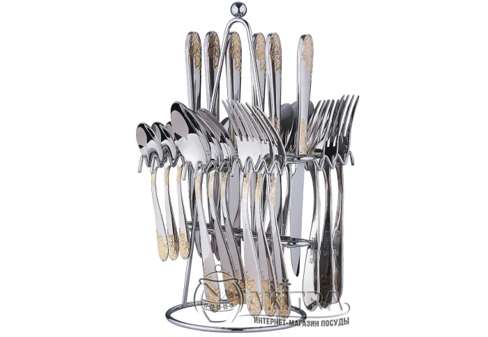 Набор столовых приборов с подставкой Swiss Home SH-7314 (25 пр) Набор столовых приборов с подставкой Swiss Home SH-7314 (25 пр)